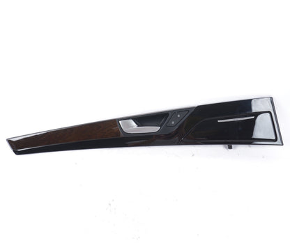 2011-2014 AUDI A8L REAR LEFT DRIVER SIDE DOOR PANEL MOLDING WOOD GRAIN OEM