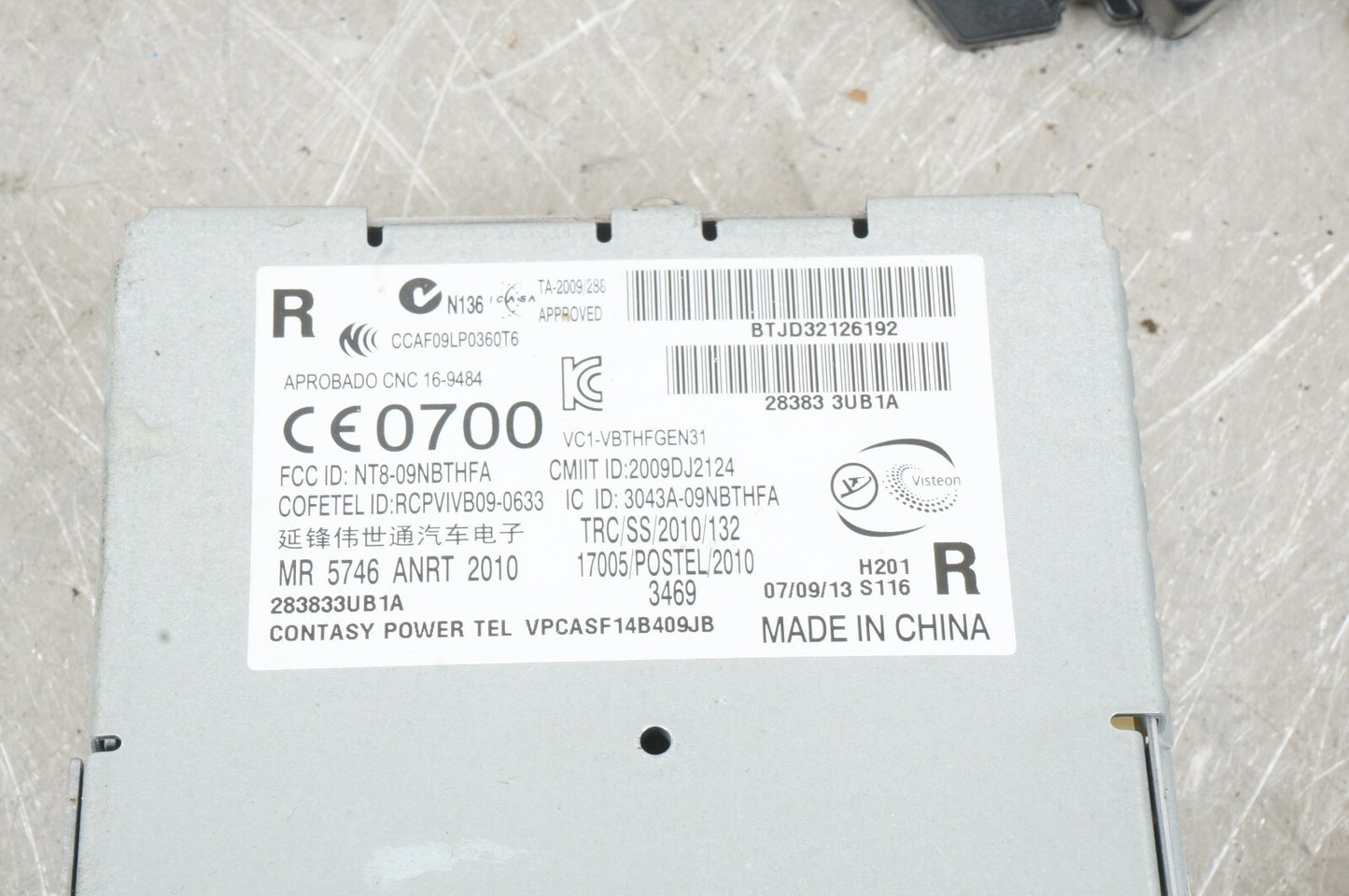 2011-2017 Nissan Quest Chassis Brain Box Mobile Phone Module Id 283833ub1a