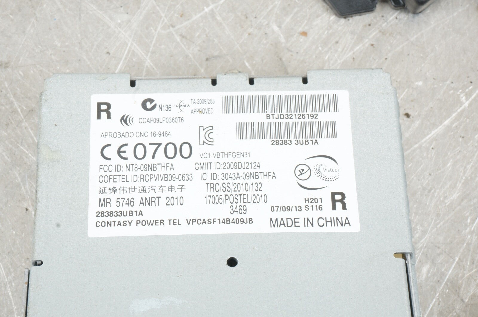 2011-2017 Nissan Quest Chassis Brain Box Mobile Phone Module Id 283833ub1a