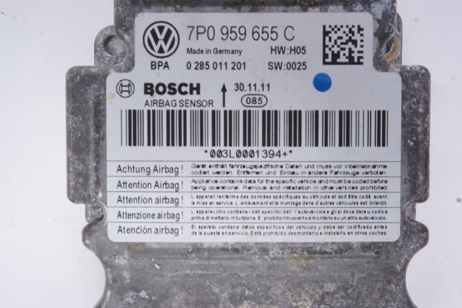 2011-2014 PORSCHE CAYENNE CONTROL MODULE  7P0959655C OEM