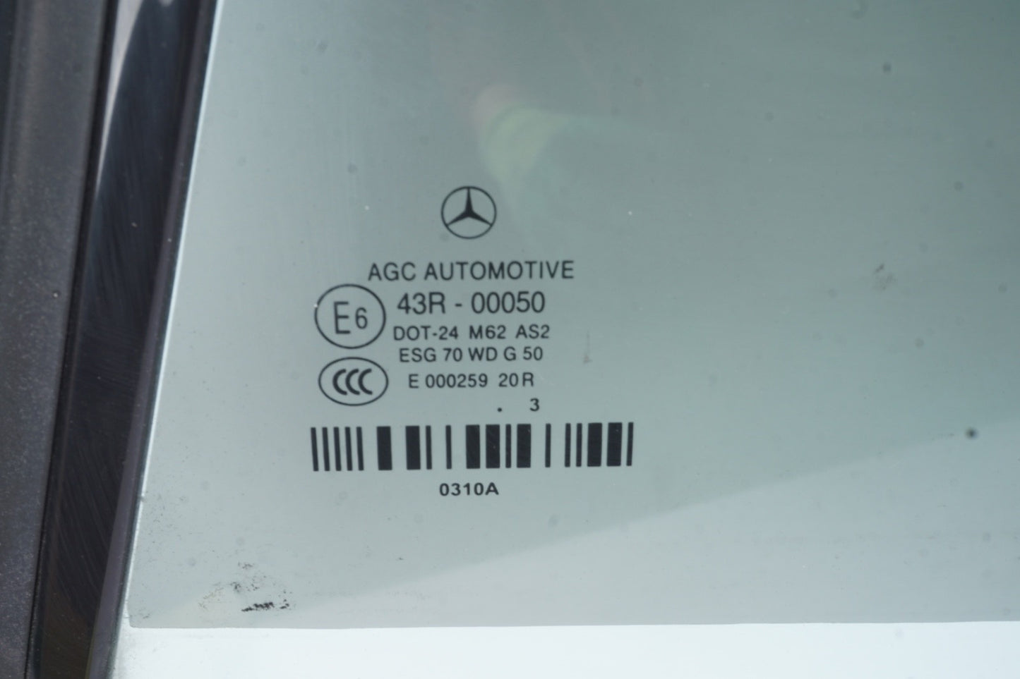 11 - 17 Mercedes E350 Convertible Rear Left Driver Side Quarter Window Glass OEM