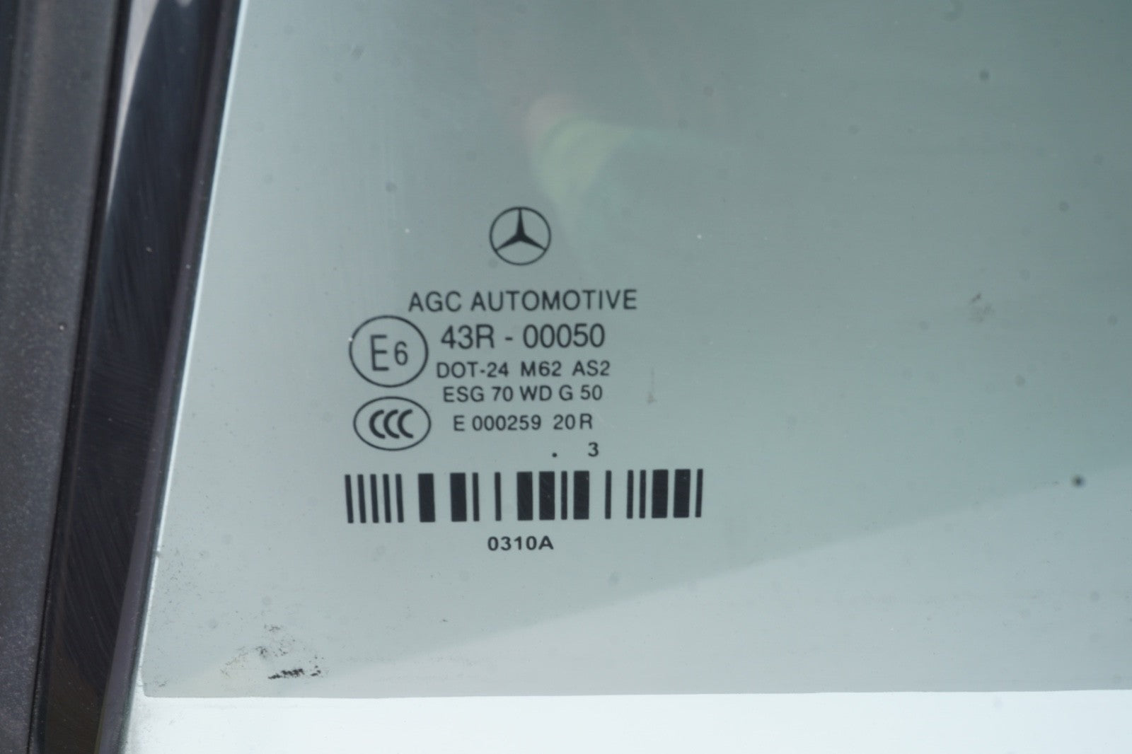 11 - 17 Mercedes E350 Convertible Rear Left Driver Side Quarter Window Glass OEM