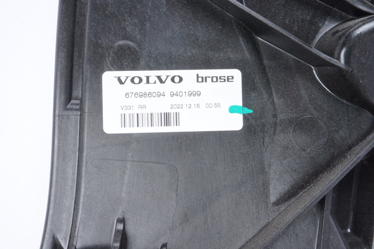 2021-23 POLESTAR 2 REAR RIGHT PASSENGER SIDE DOOR WINDOW REGULATOR & CARRIER OEM