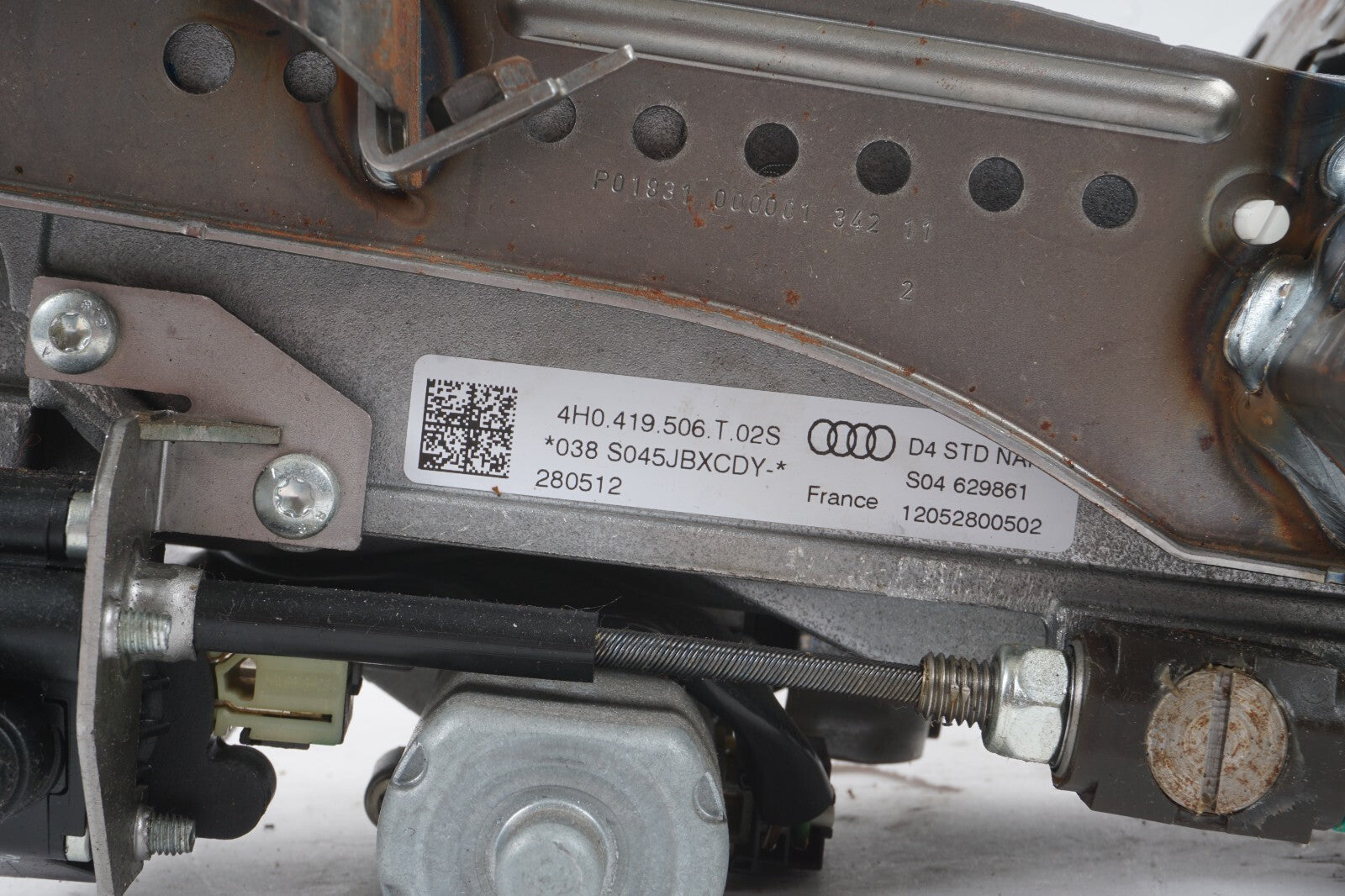 11-17 AUDI A8 A8L STEERING COLUMN 4H0419506T OEM