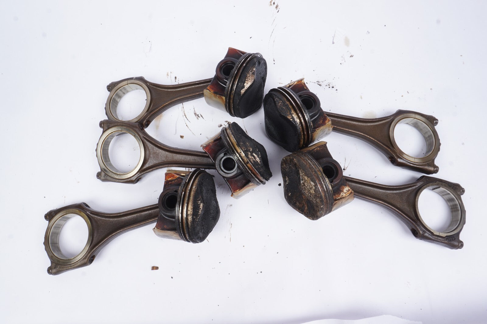 2012 - 2015 AUDI A6 A7 Q7 3.0L Piston & Connecting Rod Set Of 5 OEM