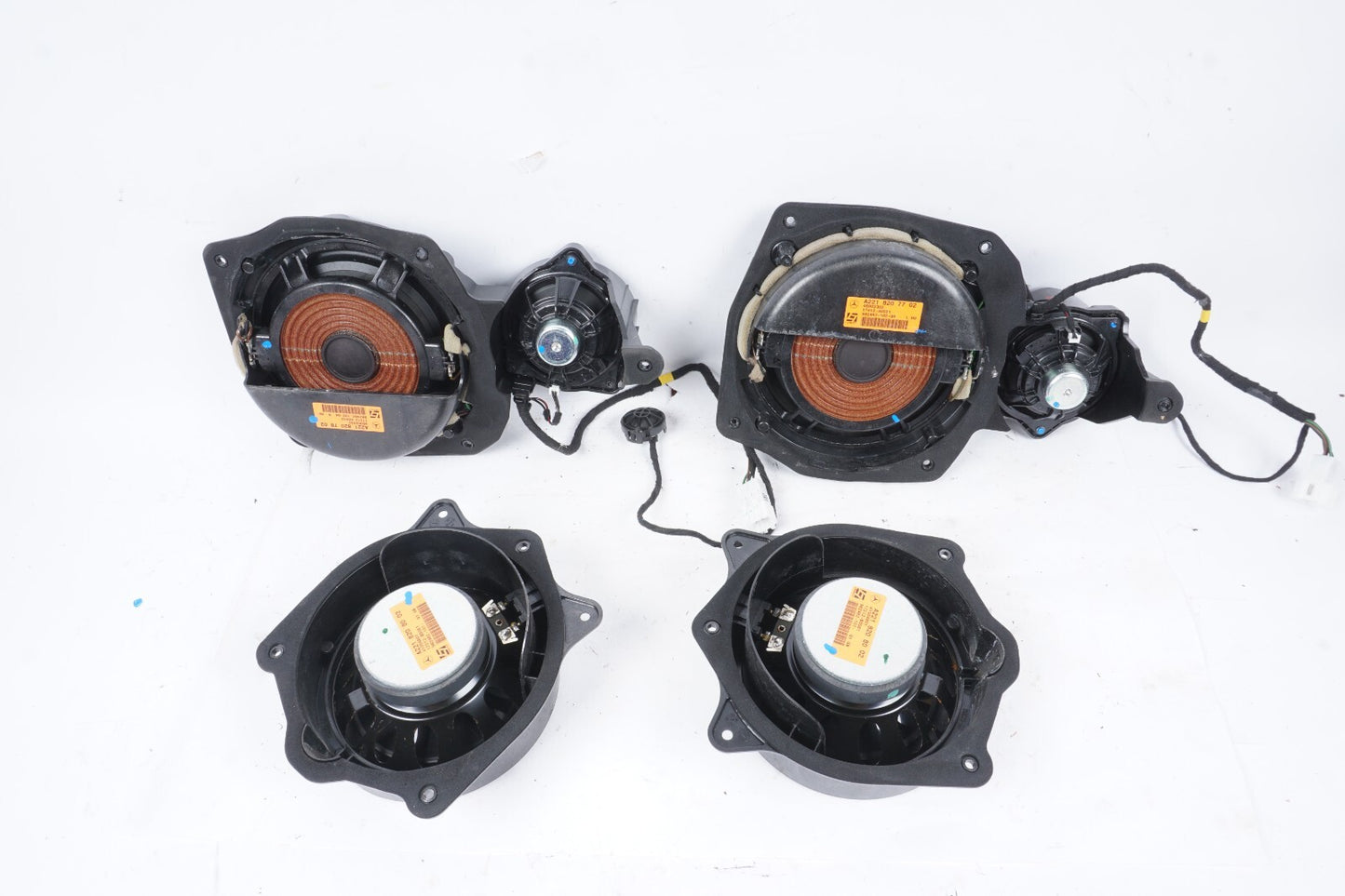 10-13 Mercedes W221 S550 S400 S63 Audio Speaker Set Of 4 OEM