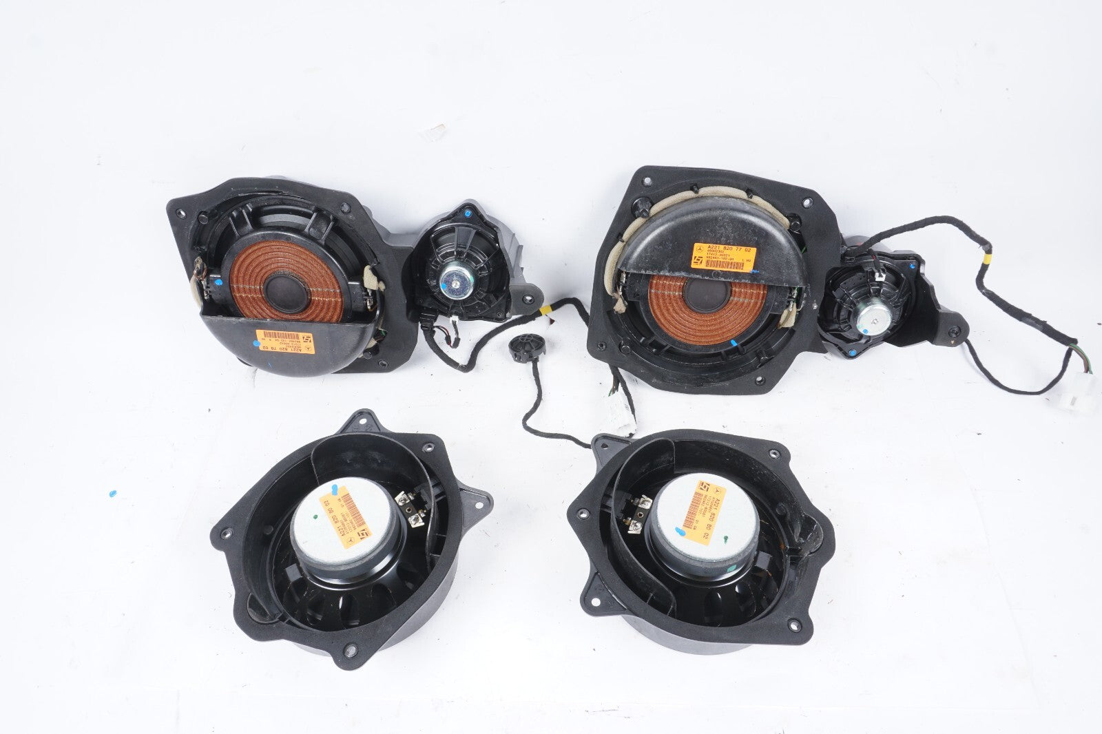 10-13 Mercedes W221 S550 S400 S63 Audio Speaker Set Of 4 OEM