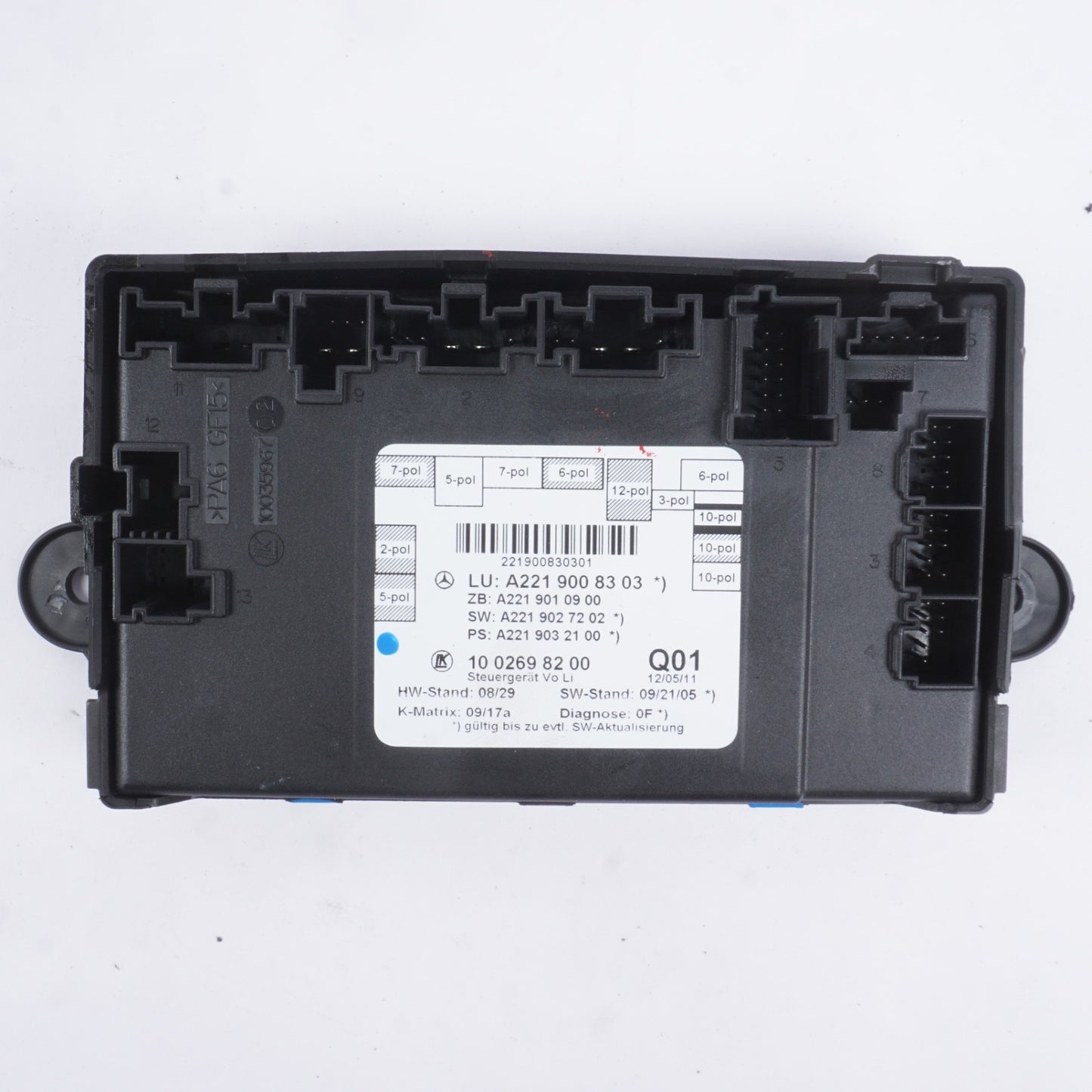 10-13 Mercedes W221 S550 S350 S400 Front Left Door Control Module 2219008303 OEM