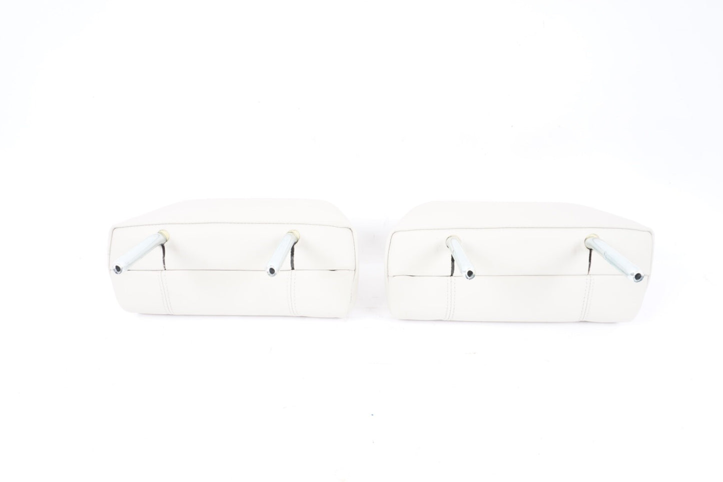 2012-2018 BMW 650I REAR LEFT & RIGHT HEADREST SET GRAY LEATHER OEM