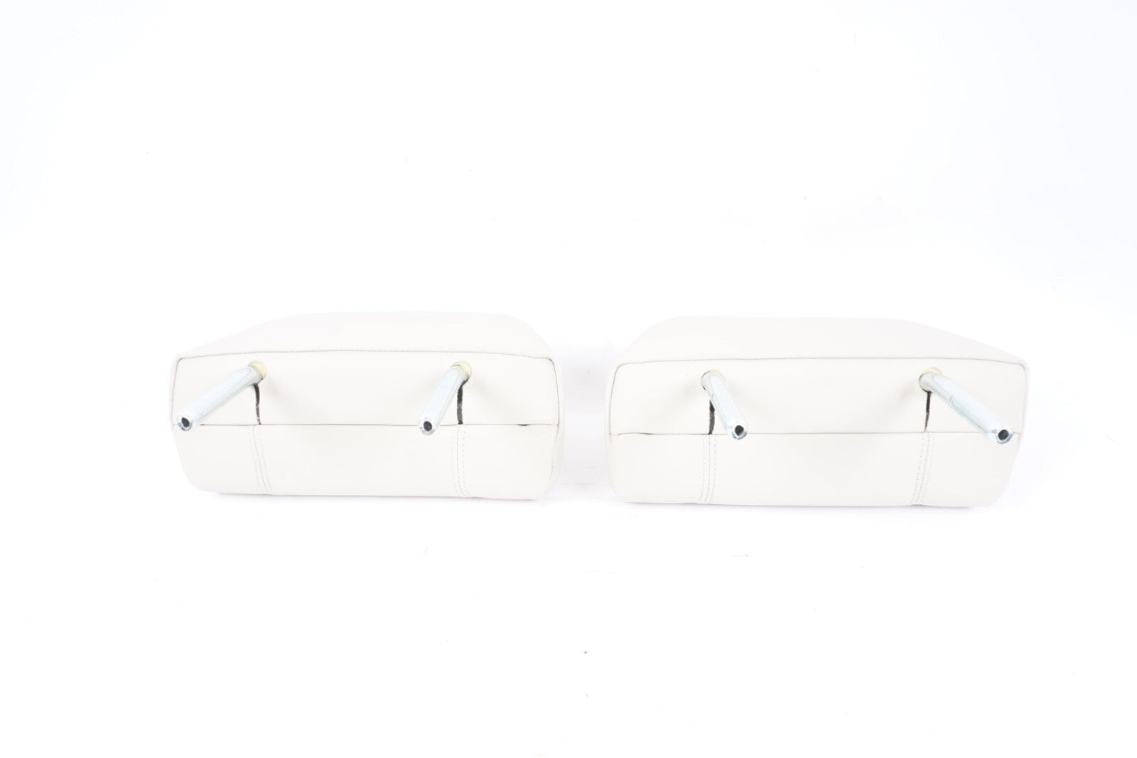 2012-2018 BMW 650I REAR LEFT & RIGHT HEADREST SET GRAY LEATHER OEM