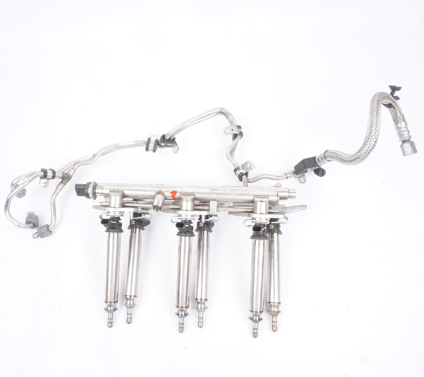 12 - 16 Mercedes W207 E350 Fuel Injection Rail Line w/ Injectors OEM