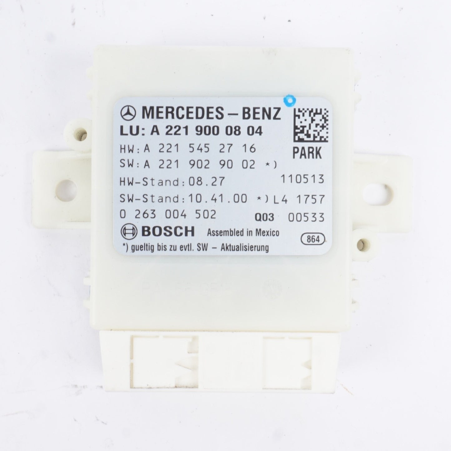 10-14 Mercedes W221 S550 CL550 Rear Parking Parktronic Control Module OEM