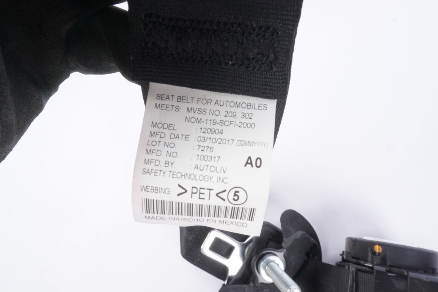 2018 - 2021 HONDA ODYSSEY REAR RIGHT 3RD ROW SEAT BELT RETRACTOR 82450-THR-A010
