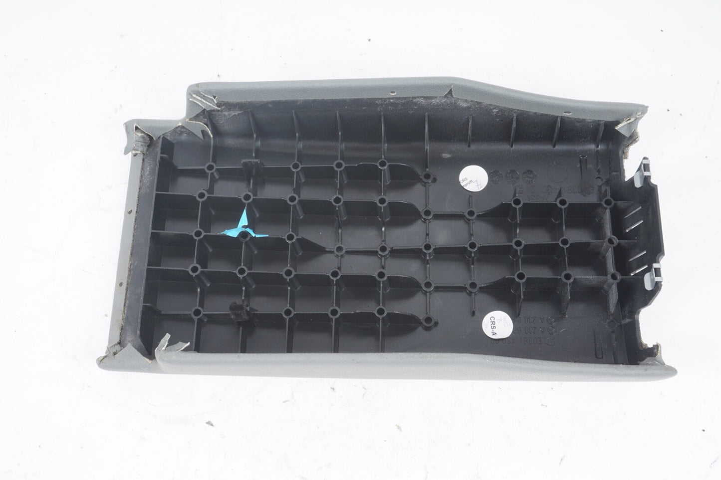 03-06 Mercedes R230 SL500 Rear Center Console Lid Cover Panel Leather OEM