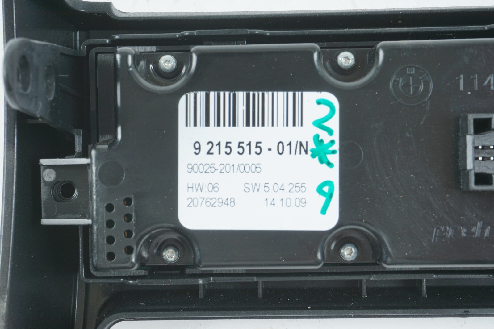 2008 - 2013 BMW X6 REAR HEATER A/C TEMPERATURE CLIMATE CONTROL PANEL OEM
