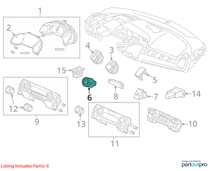 2018-2025 Honda Odyssey Engine Start Stop Ignition Switch Button OEM