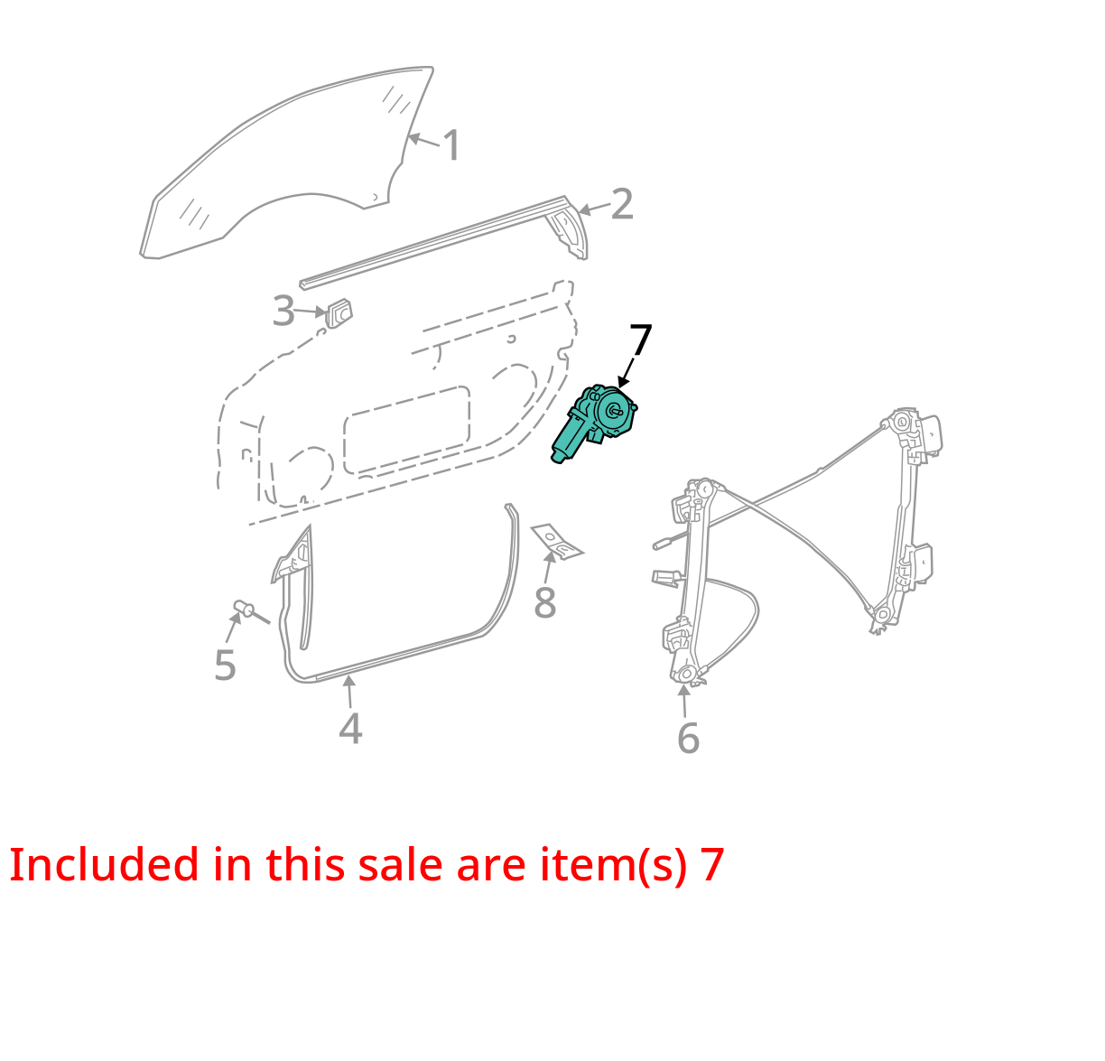 06-09 Mercedesz CLK350 CLK500 W209 WINDOW REGULATOR & MOTOR RIGHT PASSENGER OEM