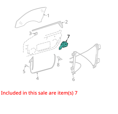 06-09 Mercedesz CLK350 CLK500 W209 WINDOW REGULATOR & MOTOR RIGHT PASSENGER OEM