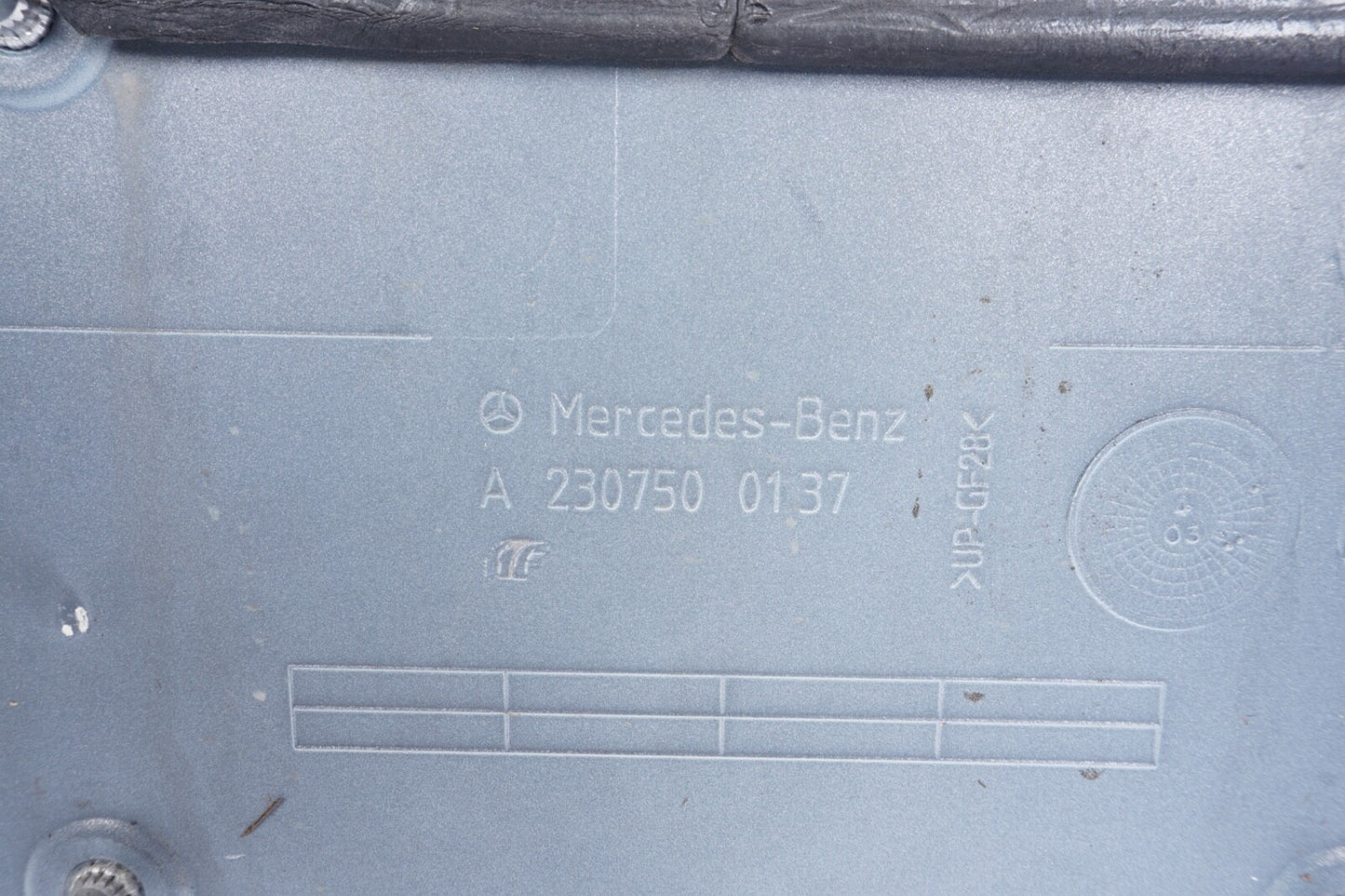 03-12 Mercedes R230 SL500 SL550 SL55 AMG Trunk Lid License Plate Holder OEM