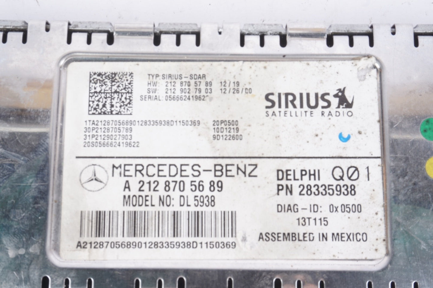 11 - 17 Mercedes X166 GL450 SLK250 E350 E550 Sirius Satellite Radio Receiver OEM
