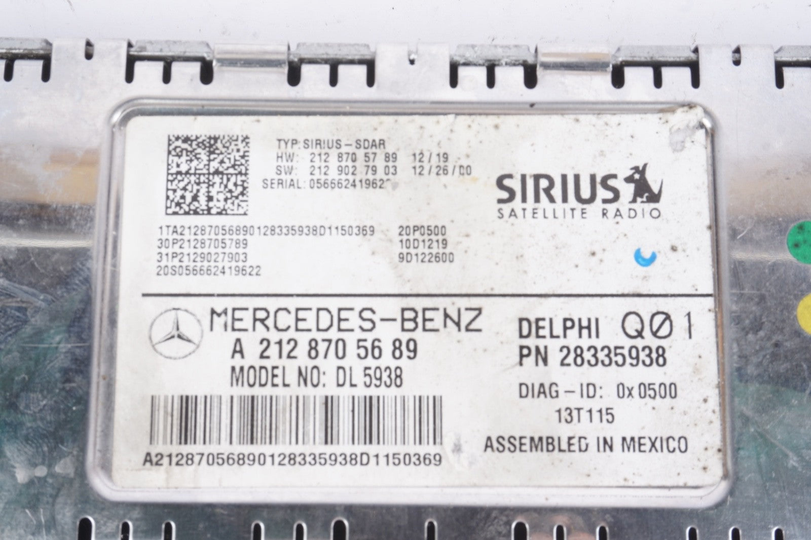 11 - 17 Mercedes X166 GL450 SLK250 E350 E550 Sirius Satellite Radio Receiver OEM