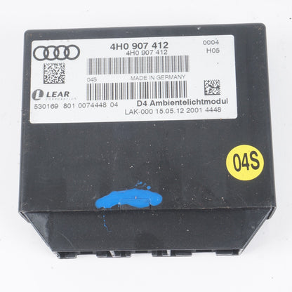 11-17 AUDI A8 A8L COMFORT CONTROL KEYLESS ENTRY MODULE 4H0907412 OEM