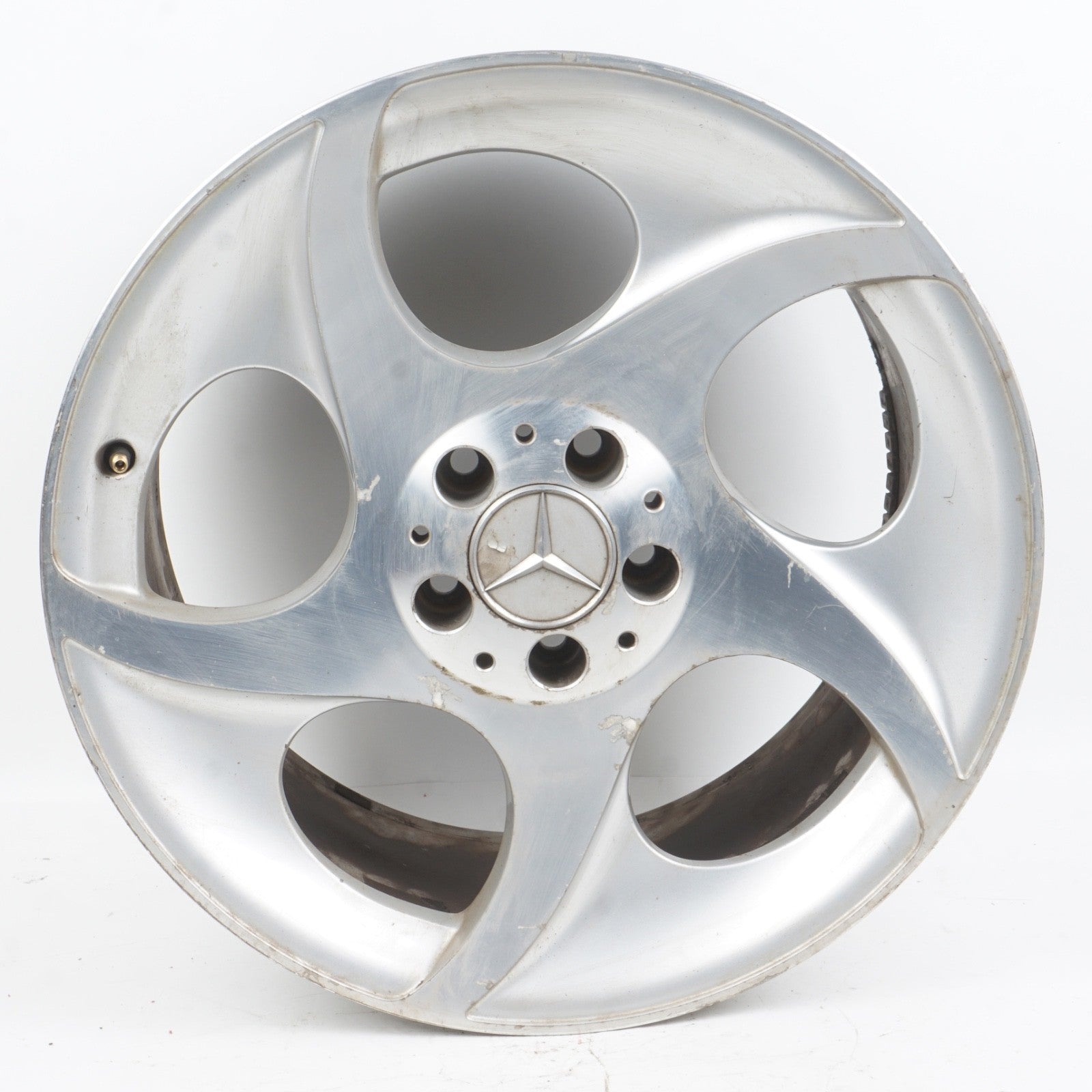 03-12 Mercedes R230 SL500 Complete Wheel Tire Rim Set 8.5 x 9.5 R18 HAS CRACK