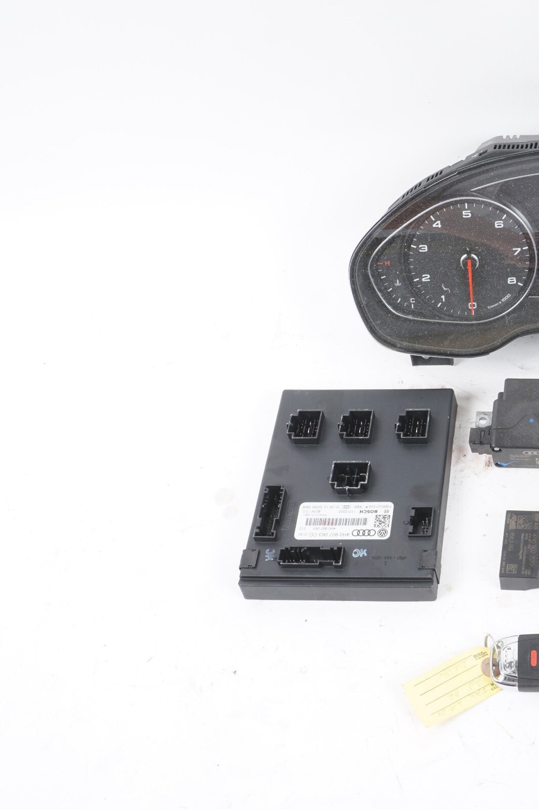 12-14 AUDI A8L A8 3.0L ECM BCM IGNITION SET KEY MODULE CLUSTER OEM