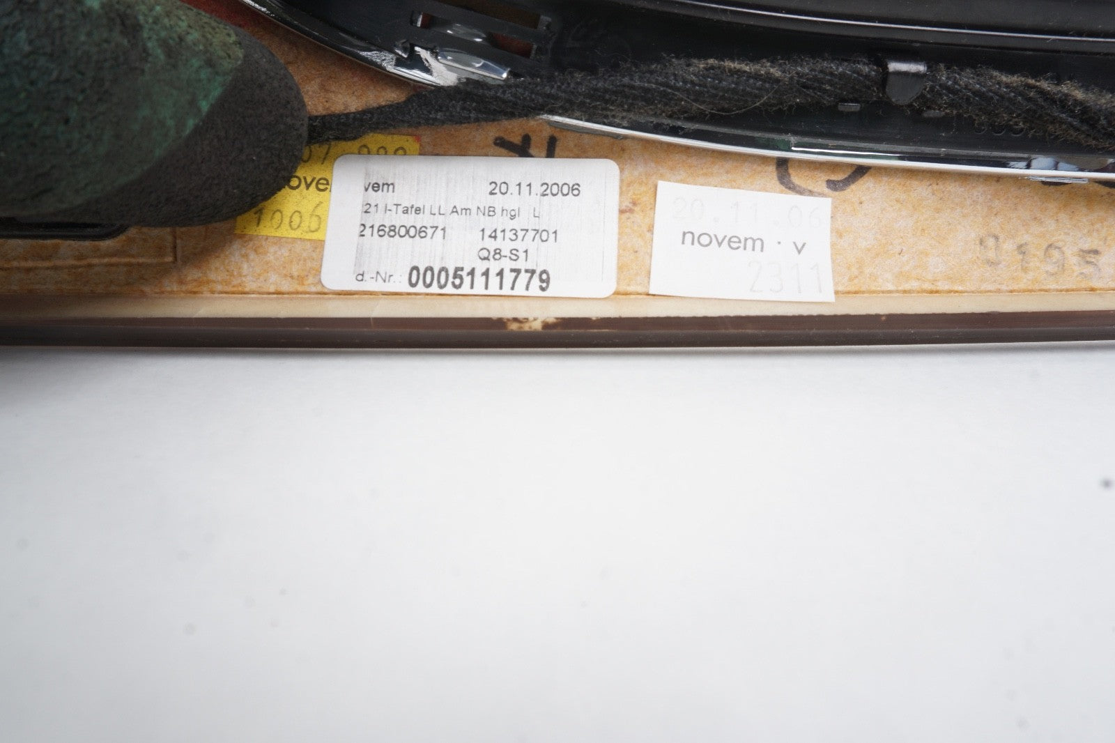 07-13 Mercedes W221 S63 S550 Dashboard Center Trim Molding 2216805471 Wood OEM