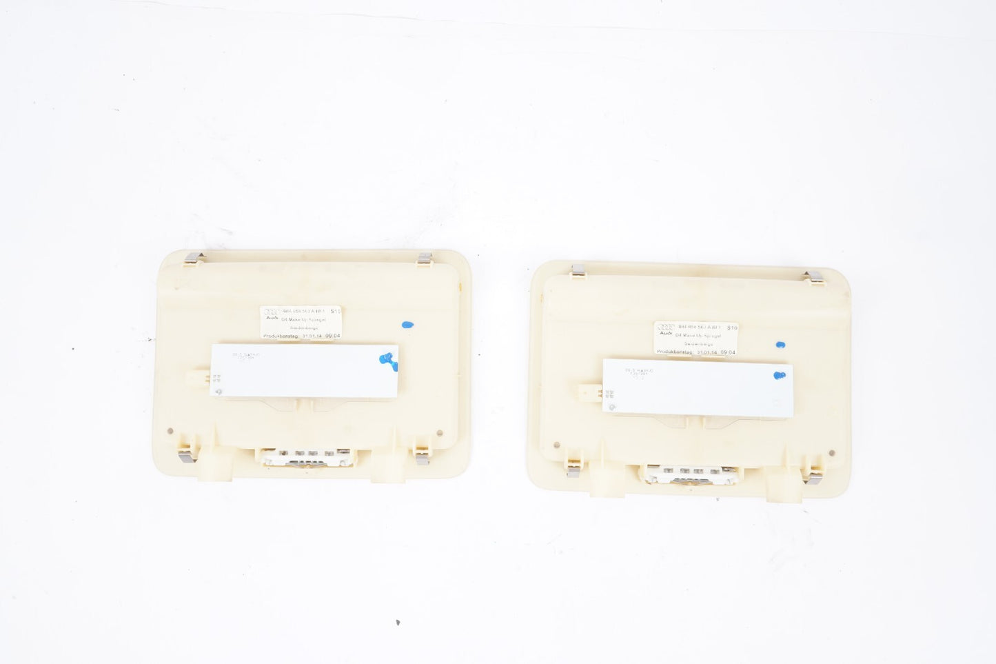 12-17 AUDI A8L Vanity Makeup Mirror Set Of 2 4H4858563A OEM