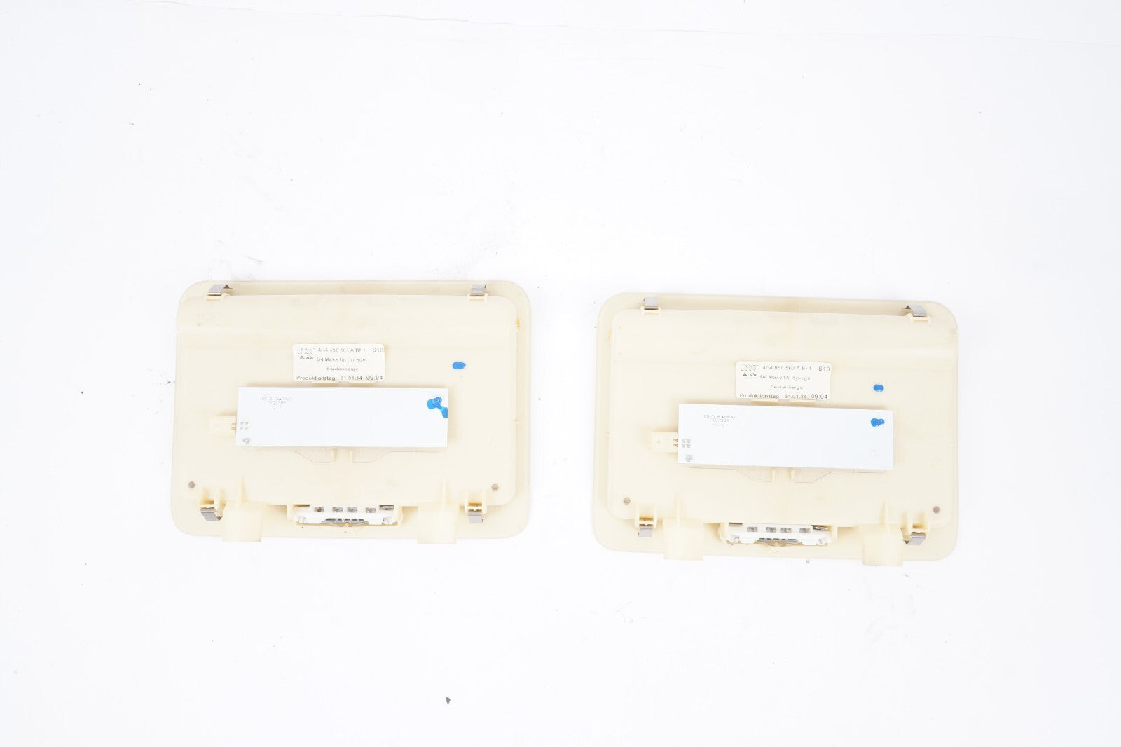 12-17 AUDI A8L Vanity Makeup Mirror Set Of 2 4H4858563A OEM