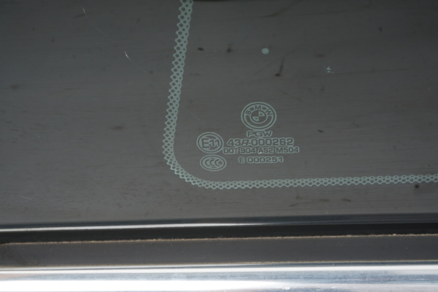 12-17 BMW M6 650 640 F13 Rear Left Quarter Panel Window Glass Coupe 51377199949