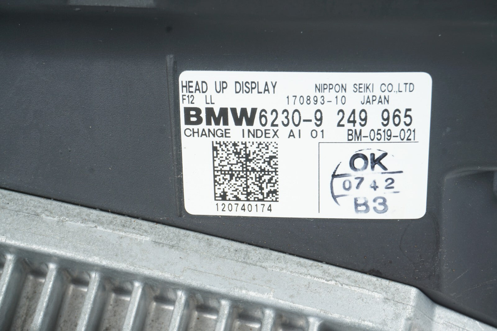 2012 - 2018 BMW 650i 640i HEAD-UP DISPLAY PROJECTOR 9249965 OEM