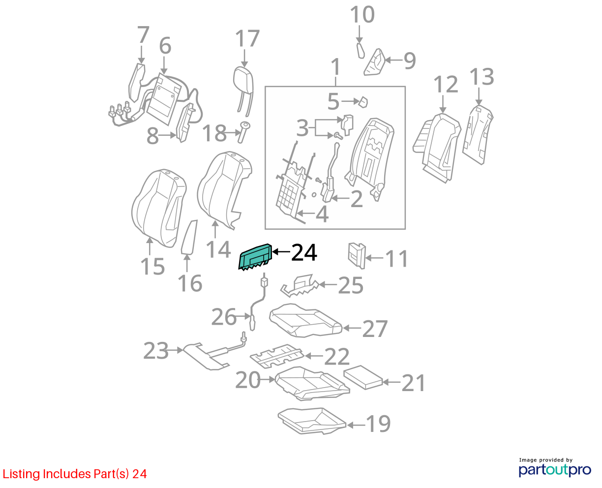 2010 - 2017 Mercedes E350 E550 Front Left Driver Seat Switch Control Valve OEM