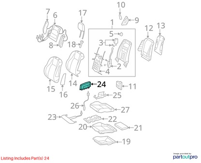 2010 - 2017 Mercedes E350 E550 Front Left Driver Seat Switch Control Valve OEM