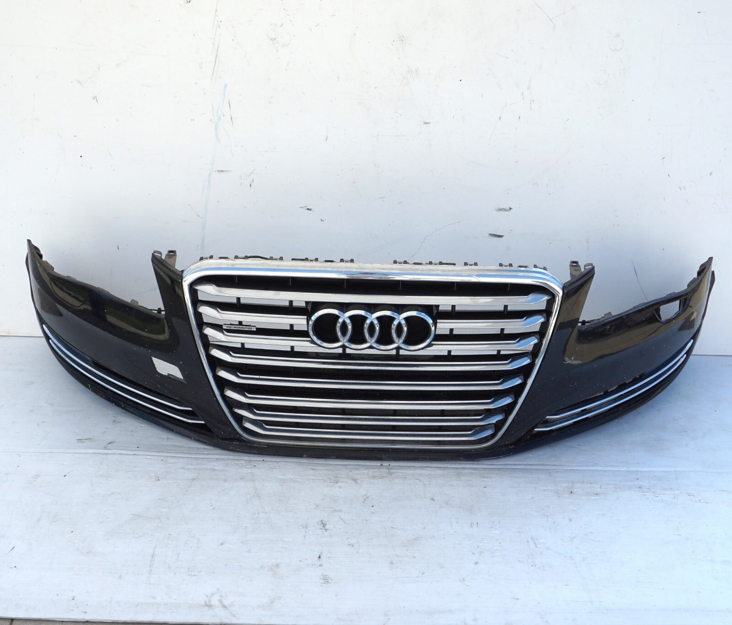 2011 - 2014 AUDI A8 A8L FRONT FBUMPER COVER W/ GRILLE   OEM