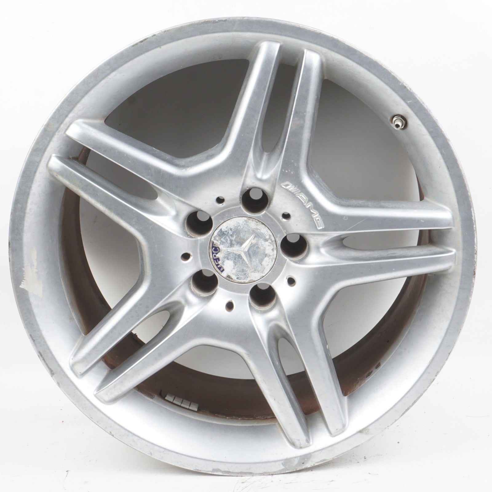 2003 - 2006 Mercedes R230 SL55 SL65 AMG 9.5 x 18 18" Rear Wheel Rim Silver OEM