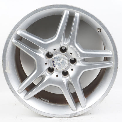 2003 - 2006 Mercedes R230 SL55 SL65 AMG 9.5 x 18 18" Rear Wheel Rim Silver OEM
