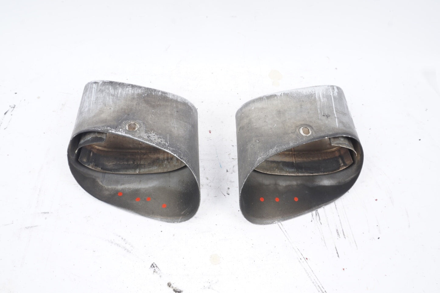 2003-2008 Mercedes R230 SL500 SL600 Rear Exhaust Muffler Tips Ends Set of 2 OEM