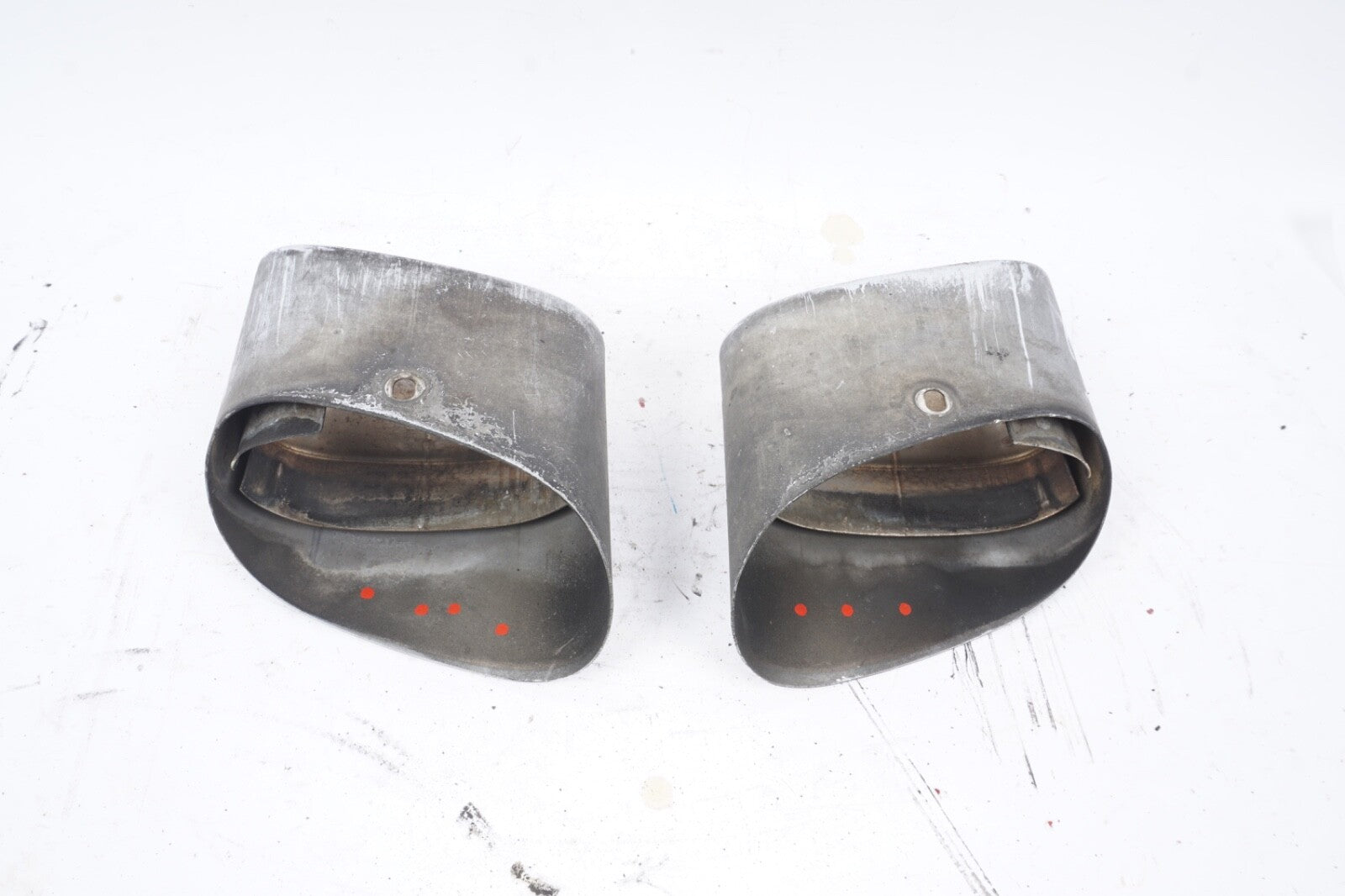 2003-2008 Mercedes R230 SL500 SL600 Rear Exhaust Muffler Tips Ends Set of 2 OEM