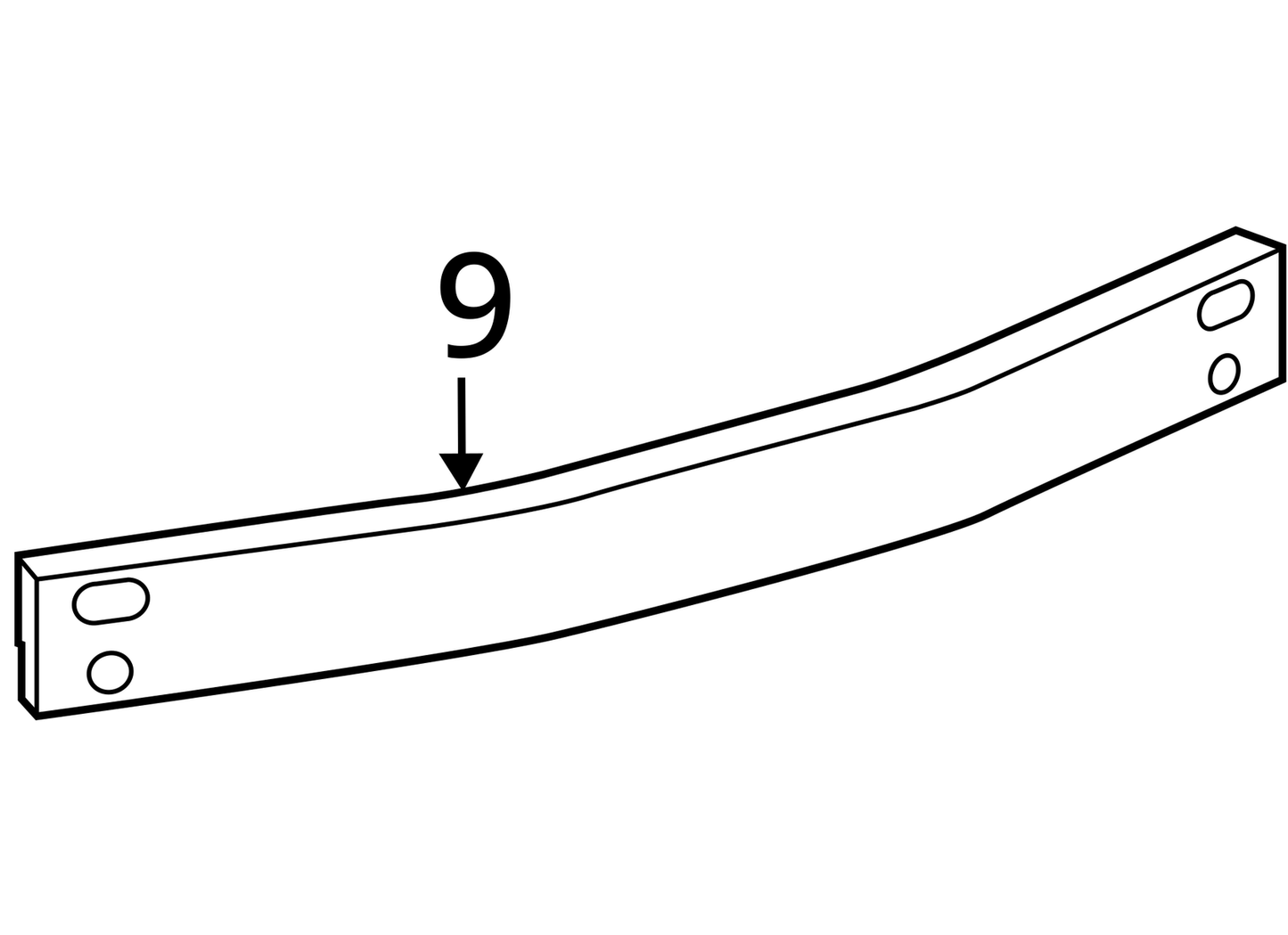 2014-2016 2017 2018 2019 TOYOTA HIGHLANDER REAR OEM REINFORCEMENT 521710E080