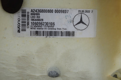 2022 - 2024 MERCEDES EQB350 X243 FRONT RIGHT SIDE FLOOR CARPET COVER LINER OEM