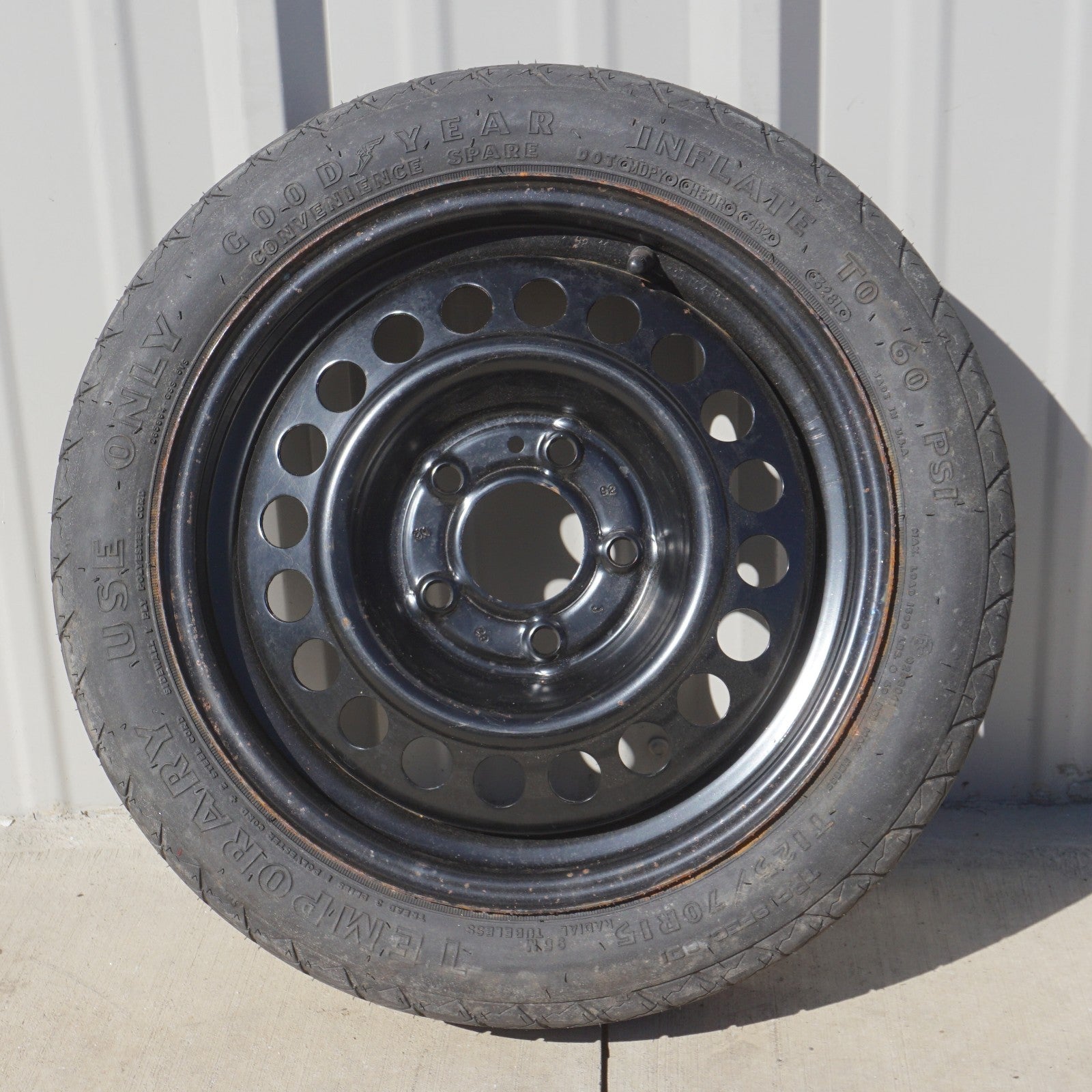 1993 Cadillac Allante 15X4 Wheel Compact Spare Tire T125/70R15 5x115mm OEM