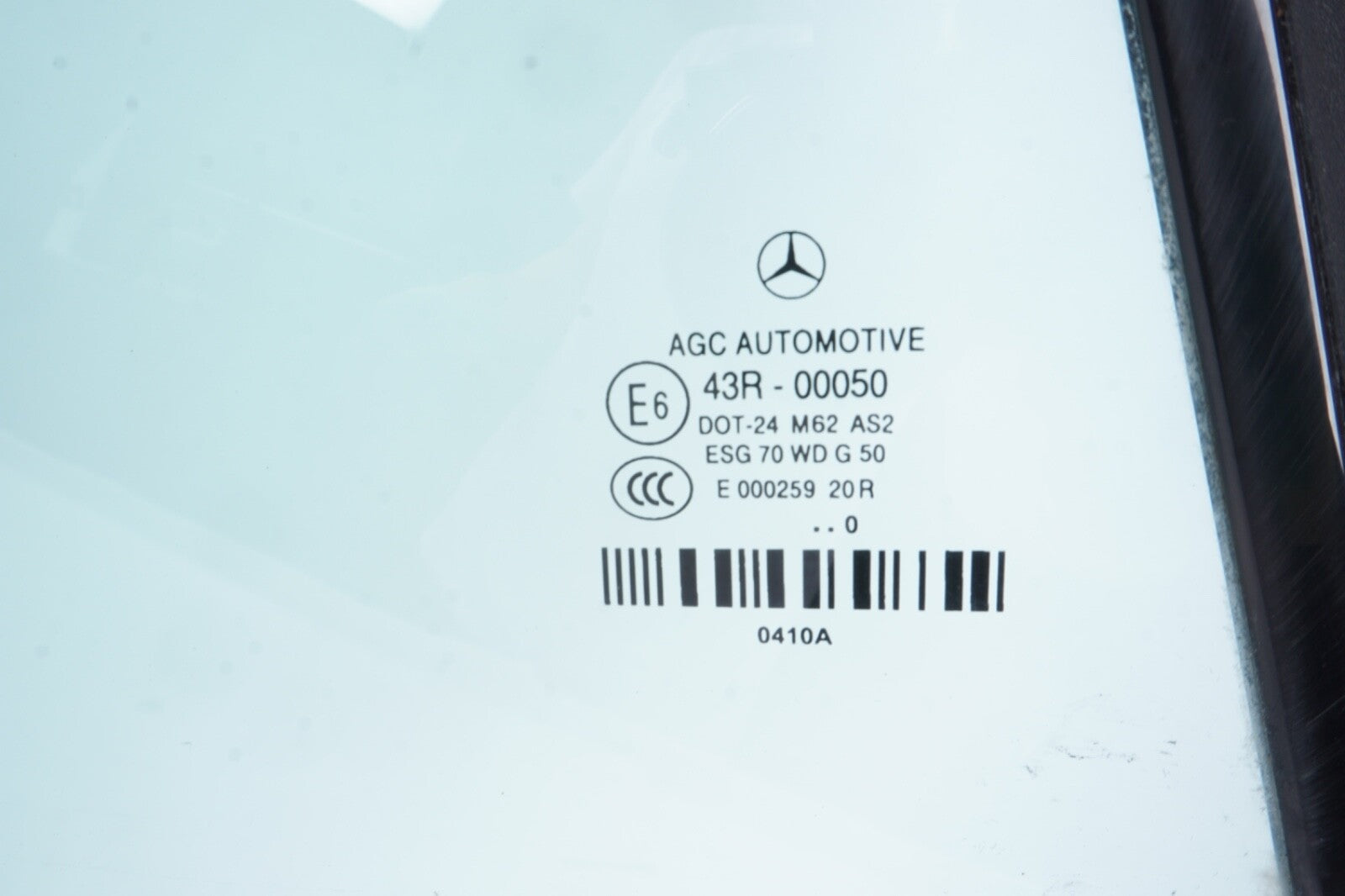 11-17 Mercedes W207 E350 Convertible Rear Right Quarter Window Glass OEM