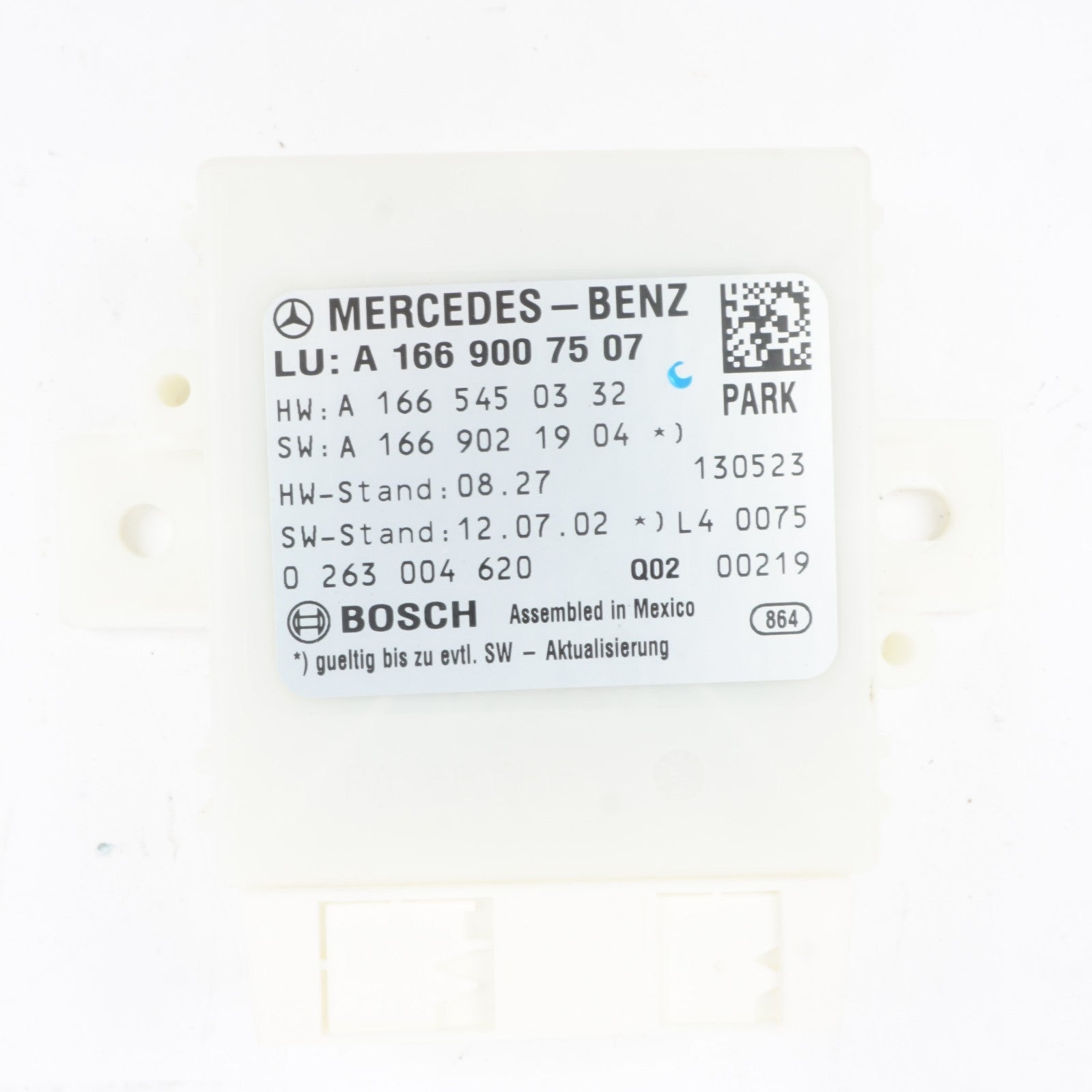 2012-2016 Mercedes ML GL Park Assist Control Module A1669007507  OEM