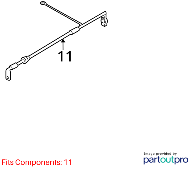 2012-2019 Volkswagen Passat Positive (+) Battery Cable 5C0971228M OEM