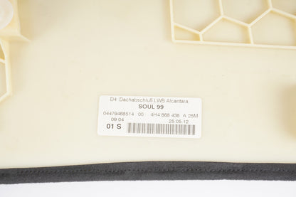 11-17 AUDI A8 A8L S8 REAR UPPER ROOF HEADLINER REAR TRIM COVER ALCANTARA OEM