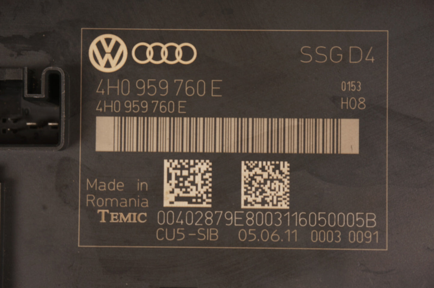 2011 - 2017 AUDI A8 A8L FRONT RIGHT PASSENGER SEAT POWER CONTROL MODULE OEM