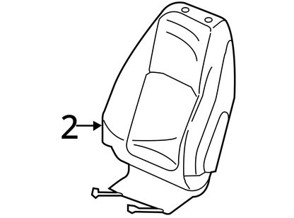 2018-2020 Honda Odyssey OEM Front Right Seat Upper Backrest Cushion DAMAGED