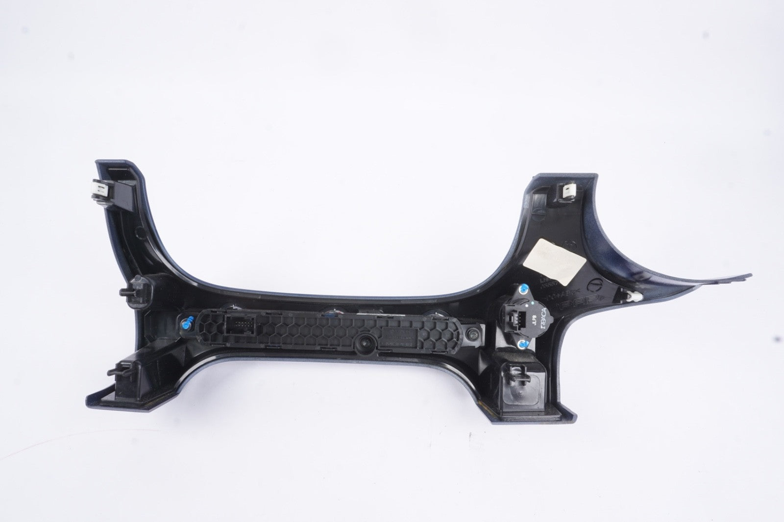 2016-18 FIAT 500X CENTER DASH TRIM BEZEL W/ HAZARD TRACTION SWITCH BLUE OEM